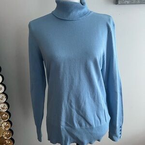 Spense Light Blue Turtleneck Sweater